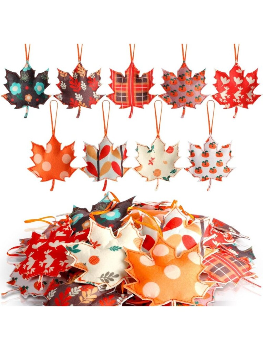 27 Pcs Cute Felt Fall Tree Ornaments - Adorable Autumn Decor for Home